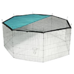 Κλουβί-πάρκο για κουνέλια και άλλα μικρά ζώα με δίχτυ προστασίας