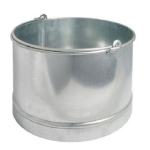 Καρδάρα γάλακτος κυλινδρική, γαλβανιζέ, 10kgr