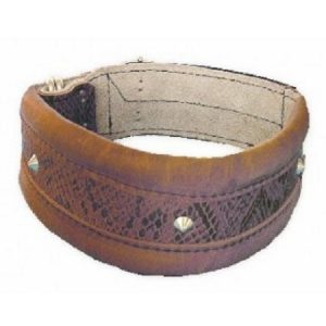 Περιλαίμιο σκύλου δερμάτινο με αφρώδη επένδυση