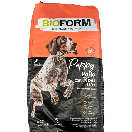Ξηρά τροφή για αναπτυσσόμενους σκύλους BIOFORM SUPER PREMIUM PUPPY  20 KGR