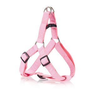 Σαμαράκι σκύλου ιμάντας CHECKED HARNESS TYPE Α  ροζ