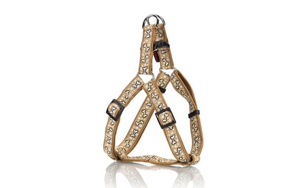 Σαμαράκι σκύλου ιμάντας CUTE BONES HARNESS μπεζ small