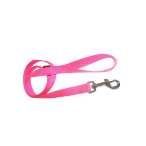 Οδηγός σκύλου ιμάντας SINGLE LAYER LEASH έντονο ροζ