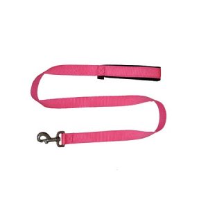 Οδηγός σκύλου ιμάντας SINGLE LAYER LEASH WITH NEOPRENE HANDLE έντονο ροζ