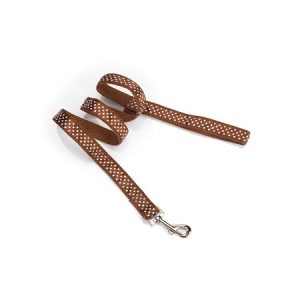 Οδηγός σκύλου ιμάντας DOTS LEASH καφέ