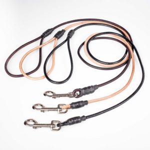 Οδηγός σκύλου κορδόνι δερμάτινος με γάντζο 125cm X 6mm
