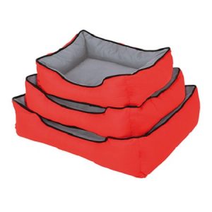Κρεβατάκι σκύλου γάτας RECTANGULAR INDOOR BEDS  κόκκινο-γκρι 55*43*19cm