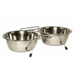 Βάση με δύο πιάτα φαγητού/νερού