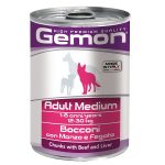 Κονσέρβα σκύλου GEMON Adult Medium  1-8 ΕΤΩΝ με Μοσχάρι και Συκώτι  415gr