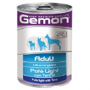 Κονσέρβα σκύλου GEMON  Paté Light mature με Τόνο 400gr