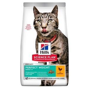 Ξηρά τροφή για ενήλικες γάτες HILL’S SP FELINE Adult Perfect Weight Chicken 2.5Kg