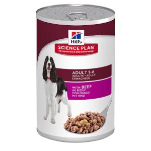Κονσέρβα σκύλου HILL'S SP CANINE Adult  with beef 12τμχ/370gr
