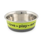 Μπωλ φαγητού για σκύλο FUSION BONE BOWL γκρι-κίτρινο 17εκ