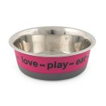 Μπωλ φαγητού για σκύλο FUSION BONE BOWL γκρι-φουξ 21εκ