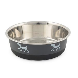 Μπωλ φαγητού για σκύλο FUSION DOG BOWL γκρι-μαύρο 17εκ