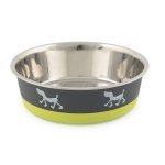 Μπωλ φαγητού για σκύλο FUSION DOG BOWL γκρι-κίτρινο 21εκ