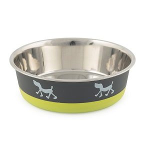 Μπωλ φαγητού για σκύλο FUSION DOG BOWL γκρι-κίτρινο 17εκ