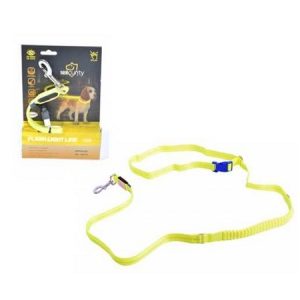 Οδηγός σκύλου ιμάντας SEECURITY LED 160-200cm κίτρινο φωσφοριζέ