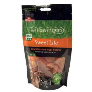 Σνακ σκύλου μπουκιές με γλυκοπατάτα και κοτόπουλο SWEET POTATO BITES WITH CHICKEN 100gr