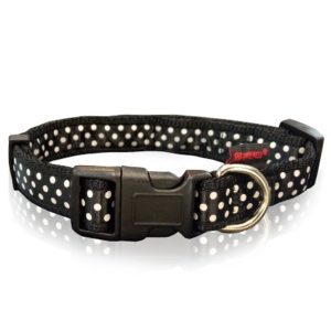 Περιλαίμιο σκύλου Ιμάντας DOTS LINE COLLAR μαύρο