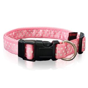 Περιλαίμιο σκύλου Ιμάντας DOTS LINE COLLAR  ροζ