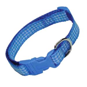 Περιλαίμιο σκύλου Ιμάντας CHECKED LINE COLLARS   μπλε