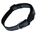 Περιλαίμιο σκύλου Ιμάντας CHECKED LINE COLLARS  μαύρο