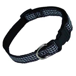 Περιλαίμιο σκύλου Ιμάντας CHECKED LINE COLLARS  μαύρο