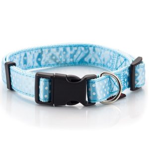 Περιλαίμιο σκύλου Ιμάντας DOTS LINE COLLAR  γαλάζιο
