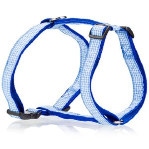 Σαμαράκι σκύλου ιμάντας CHECKED HARNESS TYPE B μπλε large