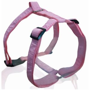 Σαμαράκι σκύλου ιμάντας CHECKED HARNESS TYPE B ροζ large