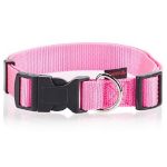 Περιλαίμιο σκύλου Ιμάντας PLAIN LINE COLLARS ροζ Xsmall 1*19-33cm