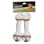 Κόκκαλο μάσησης για σκύλους κόμπος δίχρωμο DOUBLE COLOR KNOTTED BONES 20cm 2τμχ