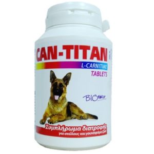 Διατροφικό συμπλήρωμα για ανάπτυξη και ενήλικους αθλητές σκύλους CAN-TITAN L-Carnitine 150 tabs