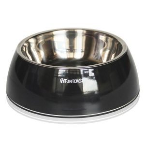 Μπωλ μελαμίνης φαγητού νερού για γάτα DELUXE DUAL CAT BOWL BLACK 200ml