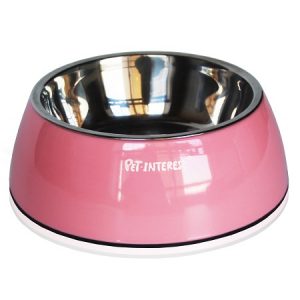 Μπωλ μελαμίνης φαγητού νερού για γάτα DELUXE DUAL CAT BOWL PINK 200ml