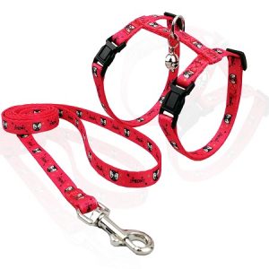 Σετ σαμαράκι και οδηγός γάτας CAT HARNESS & LEASH MEOW small coral