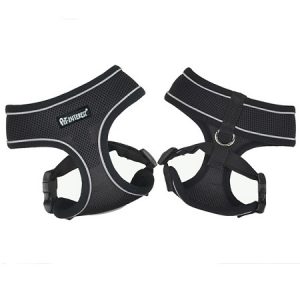 Σαμαράκι σκύλου MESH HARNESS with collar Reflective Piping μαύρο Extra Large