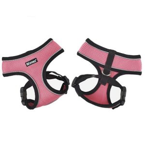 Σαμαράκι σκύλου MESH HARNESS with collar Reflective Piping ροζ Extra Large
