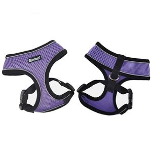 Σαμαράκι σκύλου MESH HARNESS with collar Reflective Piping μωβ small