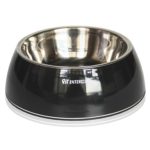Μπωλ μελαμίνης φαγητού νερού για σκύλο DELUXE DUAL BOWL BLACK 350-450ml