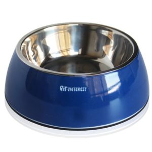 Μπωλ μελαμίνης φαγητού νερού για σκύλο DELUXE DUAL BOWL BLUE 350-450ml