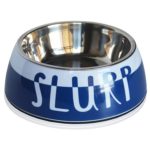 Μπωλ μελαμίνης φαγητού νερού για σκύλο DELUXE DUAL BOWL SLURP 350-450ml