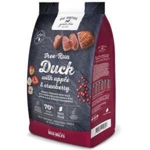Ξηρά τροφή για ενήλικους σκύλους RED MILLS GO NATIVE ADULT πάπια με μήλο και κρανμπερι 12kgr