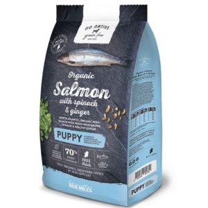 Ξηρά τροφή για αναπτυσσόμενους σκύλους RED MILLS GO NATIVE PUPPY σολομός με σπανάκι και τζίντζερ 12kgr