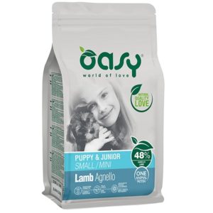 Ξηρά τροφή για αναπτυσσόμενους μικρόσωμους σκύλους , μονοπρωτεινική OASY OAP PUPPY small/mini lamb 2.5kgr