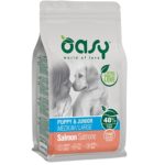 Ξηρά τροφή για αναπτυσσόμενους μεσαίου μεγέθους και μεγαλόσωμους σκύλους , μονοπρωτεινική OASY OAP PUPPY medium/large salmon 12kgr