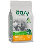 Ξηρά τροφή για ενήλικους μεσαίου μεγέθους και μεγαλόσωμους σκύλους , μονοπρωτεινική OASY OAP ADULT medium/large pork 12kgr