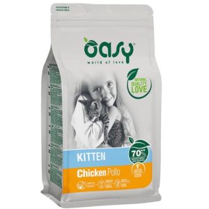 Ξηρά τροφή για αναπτυσσόμενες γάτες OASY KITTEN chicken 7.5kgr