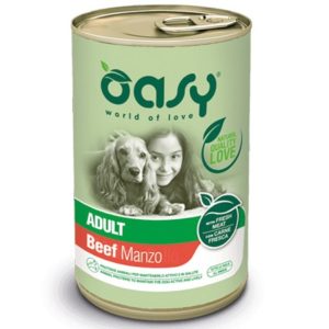 Κονσέρβα σκύλου OASY PATE ADULT beef 400gr συσκευασία